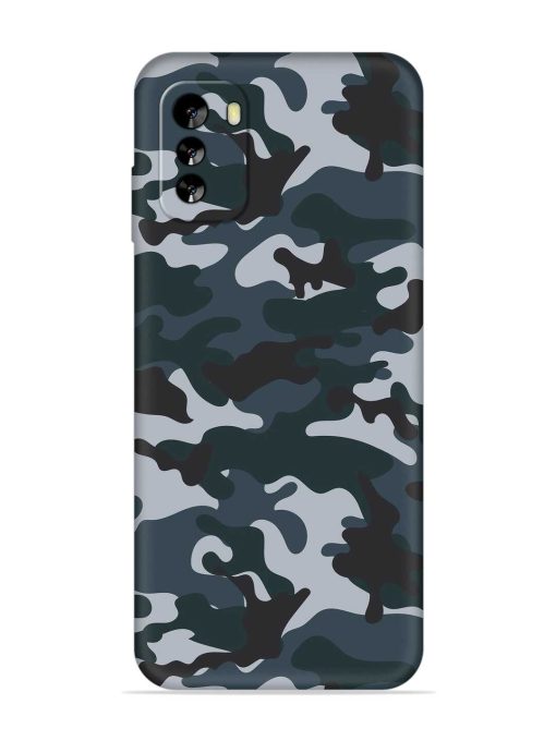 Dark Blue Army Military Art Embossed Soft Silicone Case for Nokia G60 (5G) Zapvi