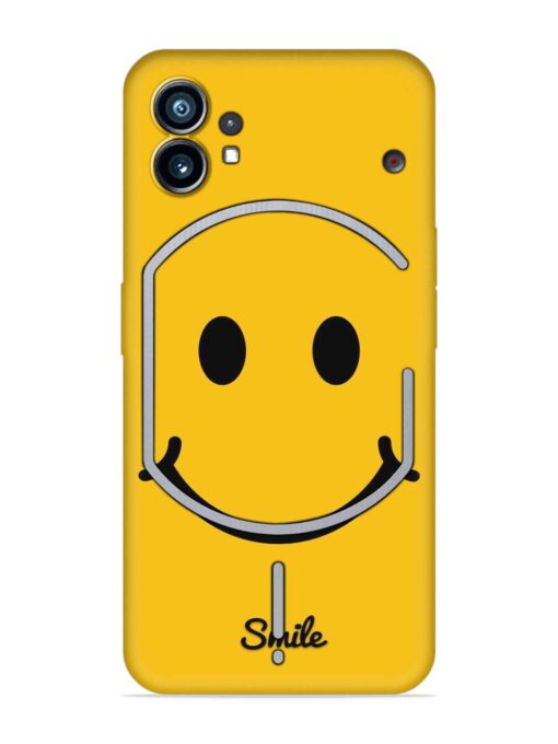 Yellow Smiley Embossed Soft Silicone Case for Nothing Phone 1