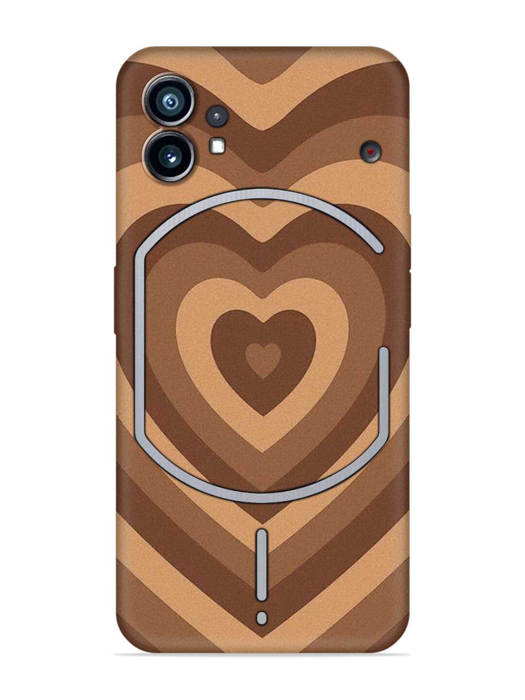 Buy Brown Heart Embossed Soft Silicone Case for Nothing Phone at 149  Only Zapvi
