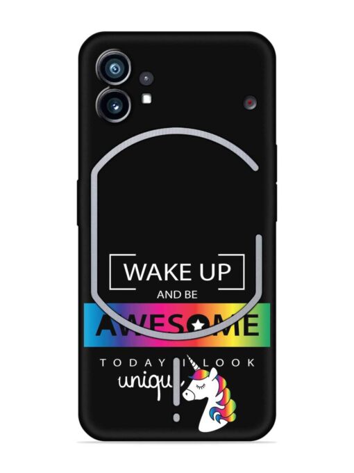 Inspirational Quote Unicorn Embossed Soft Silicone Case for Nothing Phone 1