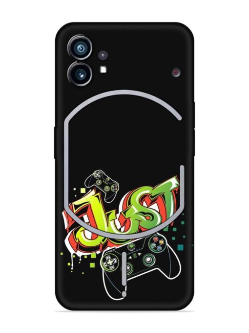 Graffiti Gamepad Illustration Embossed Soft Silicone Case for Nothing Phone 1