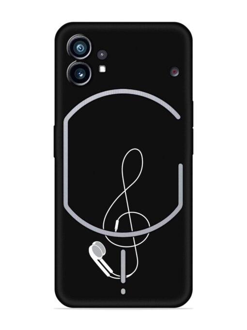 Music Earphone Vector Embossed Soft Silicone Case for Nothing Phone 1