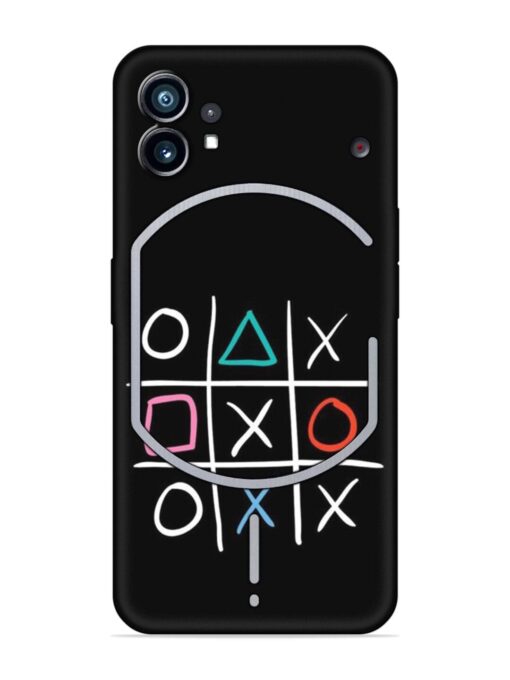 Super Neon Tic-Tac-Toe Embossed Soft Silicone Case for Nothing Phone 1