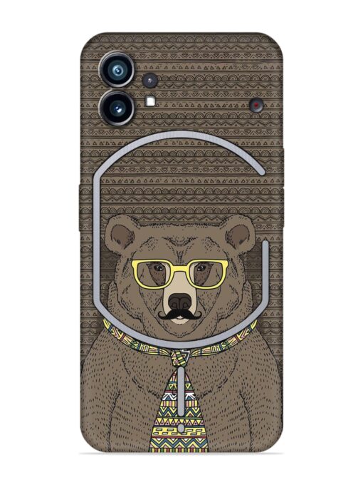 Grizzly Bear Embossed Soft Silicone Case for Nothing Phone 1