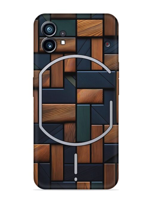 Wooden Background Cubes Embossed Soft Silicone Case for Nothing Phone 1