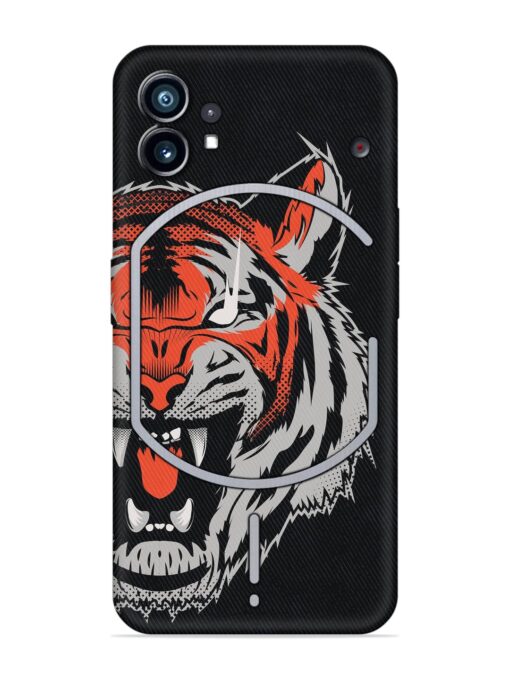 Tiger Aggression Embossed Soft Silicone Case for Nothing Phone 1