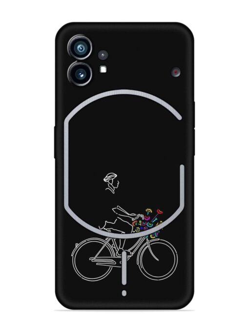 Minimalist Cycle Art Embossed Soft Silicone Case for Nothing Phone 1