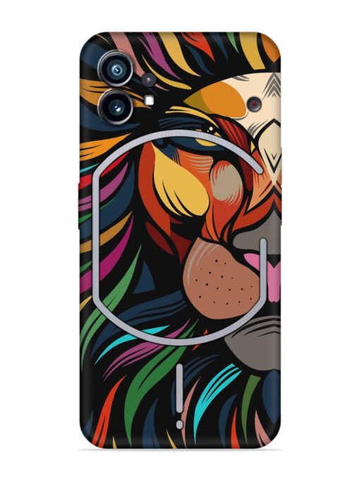 Trippy Lion Art Embossed Soft Silicone Case for Nothing Phone 1