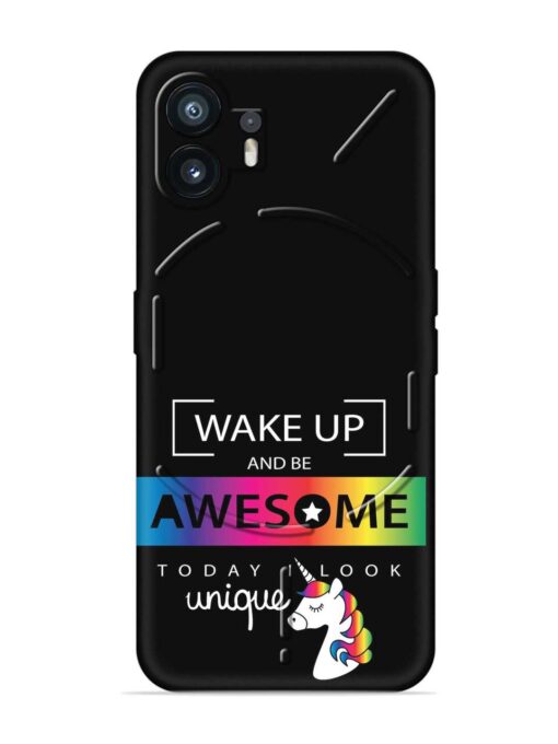 Inspirational Quote Unicorn Embossed Soft Silicone Case for Nothing Phone 2 Zapvi