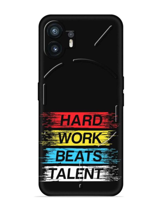 Hard Work Beats Embossed Soft Silicone Case for Nothing Phone 2