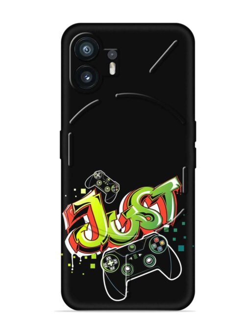 Graffiti Gamepad Illustration Embossed Soft Silicone Case for Nothing Phone 2