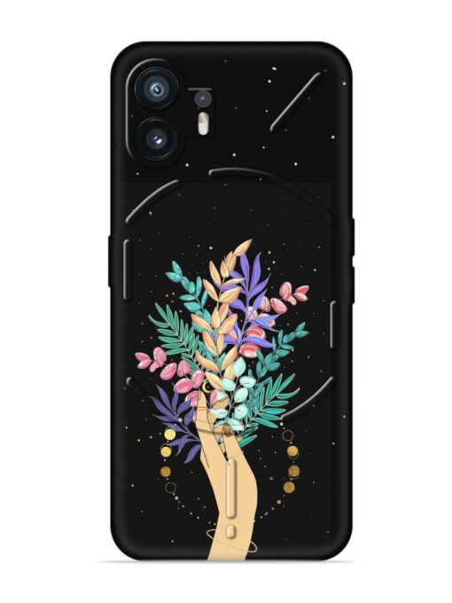 Flower On Hand Embossed Soft Silicone Case for Nothing Phone 2