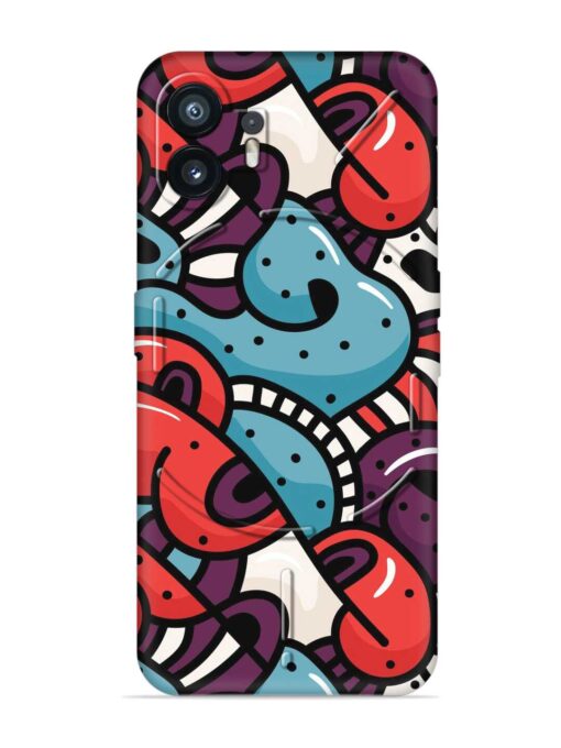 Seamless Backdrop Colorful Embossed Soft Silicone Case for Nothing Phone 2