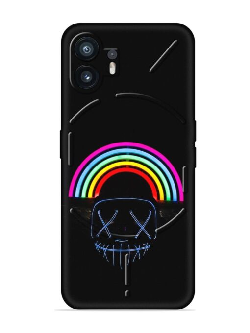 Mask Rainbow Embossed Soft Silicone Case for Nothing Phone 2