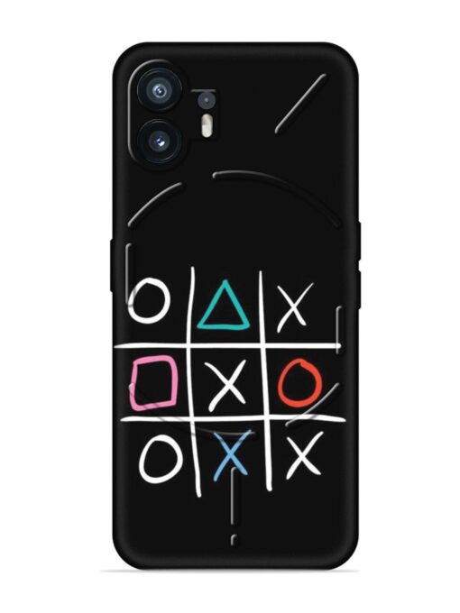 Super Neon Tic-Tac-Toe Embossed Soft Silicone Case for Nothing Phone 2