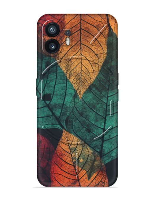 Leaves Artwork Embossed Soft Silicone Case for Nothing Phone 2 Zapvi