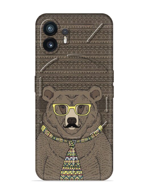 Grizzly Bear Embossed Soft Silicone Case for Nothing Phone 2 Zapvi