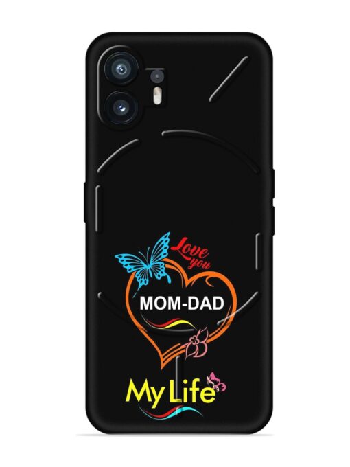 Love You Mom Dad Embossed Soft Silicone Case for Nothing Phone 2