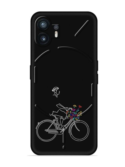 Minimalist Cycle Art Embossed Soft Silicone Case for Nothing Phone 2