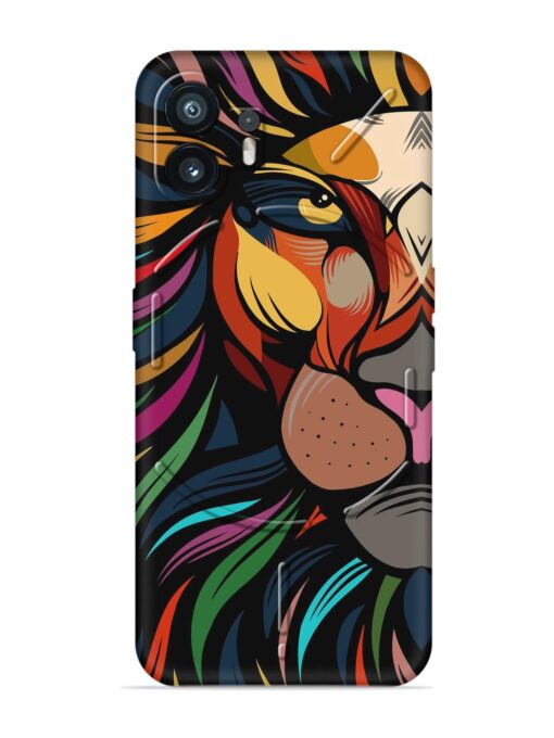 Trippy Lion Art Embossed Soft Silicone Case for Nothing Phone 2