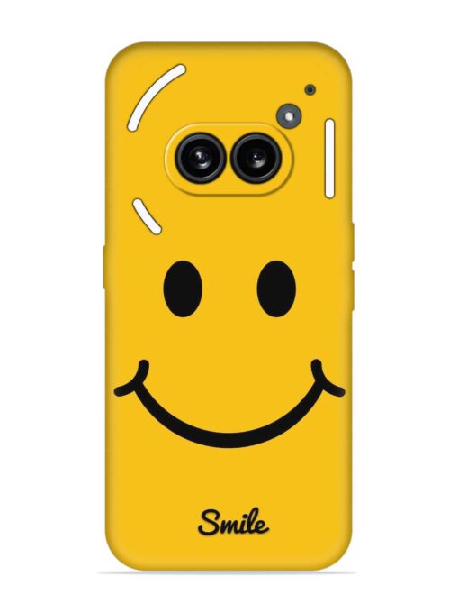 Yellow Smiley Embossed Soft Silicone Case for Nothing Phone 2A Zapvi