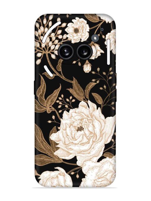 Peonies Roses Floral Embossed Soft Silicone Case for Nothing Phone 2A Zapvi