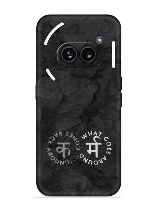 Karma Hindi Word Embossed Soft Silicone Case for Nothing Phone 2A Zapvi