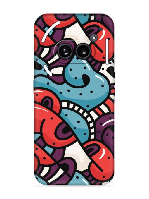 Seamless Backdrop Colorful Embossed Soft Silicone Case for Nothing Phone 2A