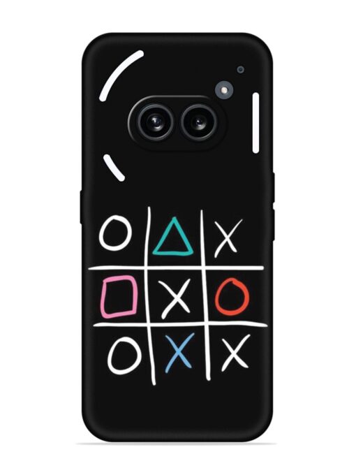 Super Neon Tic-Tac-Toe Embossed Soft Silicone Case for Nothing Phone 2A