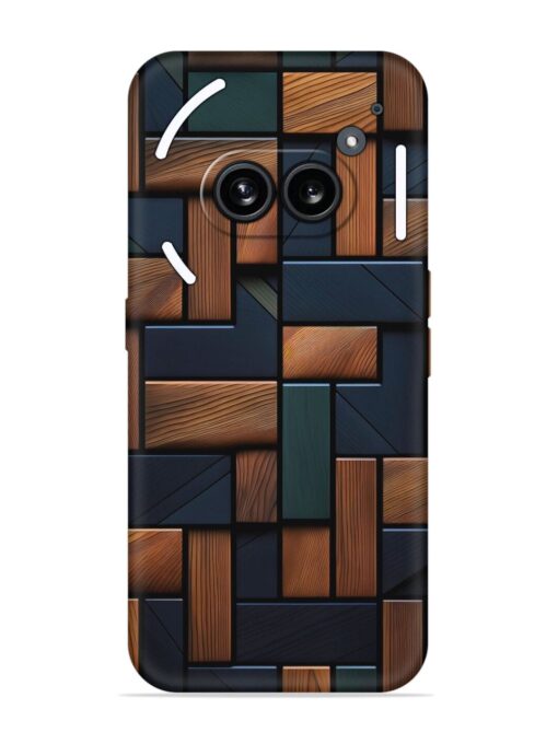 Wooden Background Cubes Embossed Soft Silicone Case for Nothing Phone 2A Zapvi