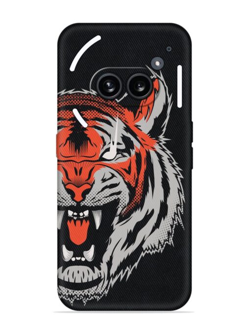 Tiger Aggression Embossed Soft Silicone Case for Nothing Phone 2A Zapvi