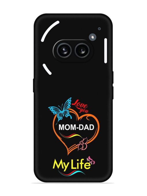 Love You Mom Dad Embossed Soft Silicone Case for Nothing Phone 2A Zapvi