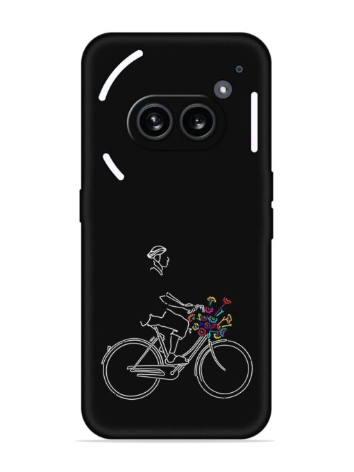 Minimalist Cycle Art Embossed Soft Silicone Case for Nothing Phone 2A