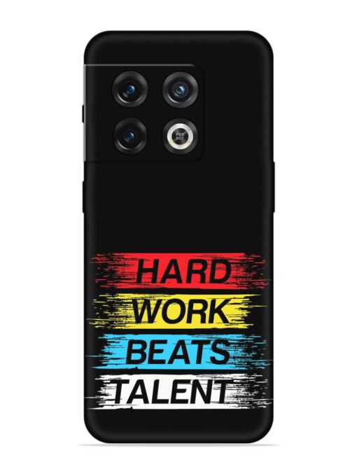 Hard Work Beats Embossed Soft Silicone Case for Oneplus 10 Pro (5G) Zapvi