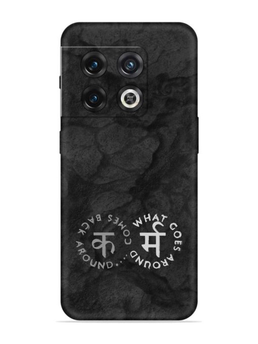 Karma Hindi Word Embossed Soft Silicone Case for Oneplus 10 Pro (5G) Zapvi