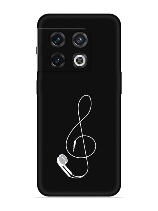 Music Earphone Vector Embossed Soft Silicone Case for Oneplus 10 Pro (5G) Zapvi