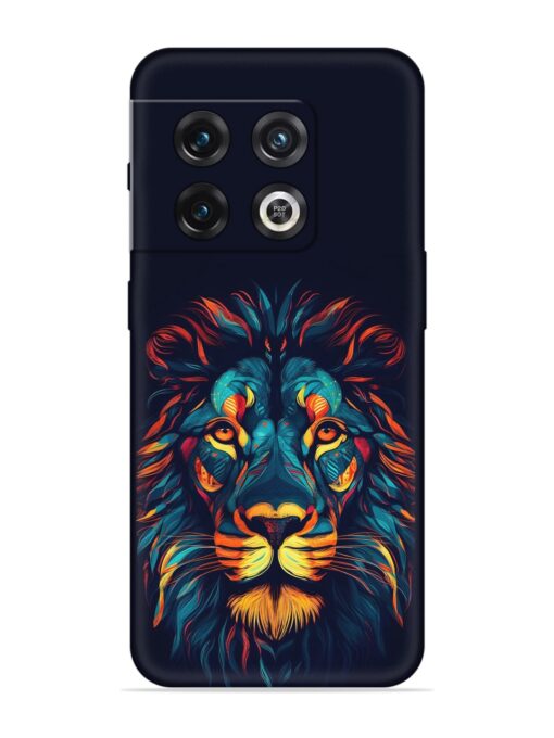 Colorful Lion Embossed Soft Silicone Case for Oneplus 10 Pro (5G) Zapvi