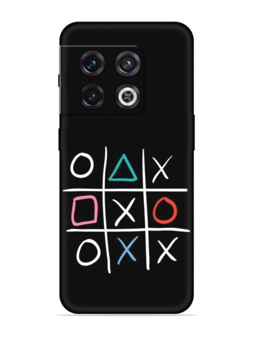 Super Neon Tic-Tac-Toe Embossed Soft Silicone Case for Oneplus 10 Pro (5G) Zapvi