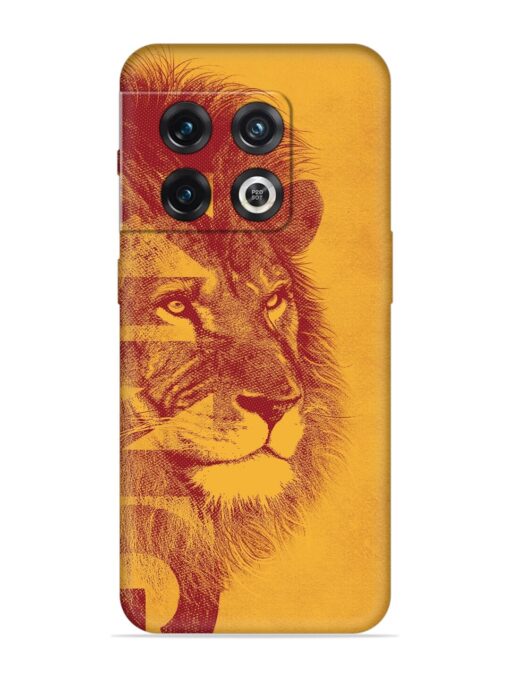 Gold Lion Crown Art Embossed Soft Silicone Case for Oneplus 10 Pro (5G) Zapvi