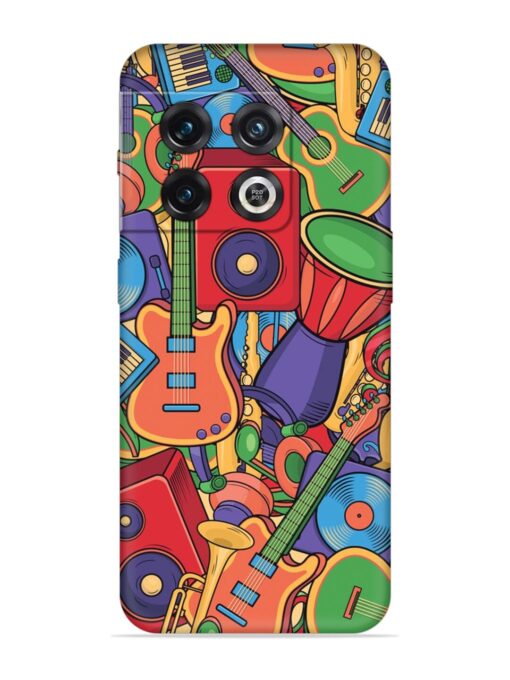 Colorful Music Art Embossed Soft Silicone Case for Oneplus 10 Pro (5G) Zapvi