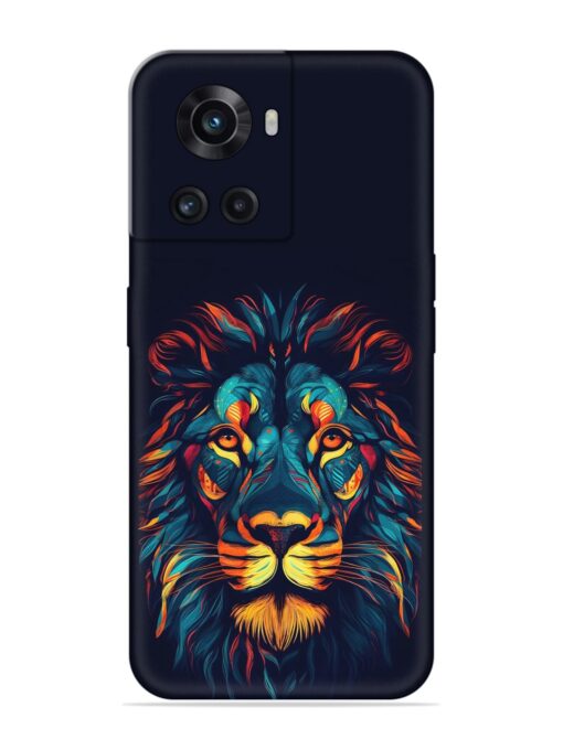 Colorful Lion Embossed Soft Silicone Case for Oneplus 10R (5G) Zapvi