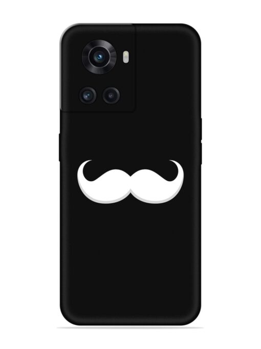 Mustache Vector Embossed Soft Silicone Case for Oneplus 10R (5G) Zapvi