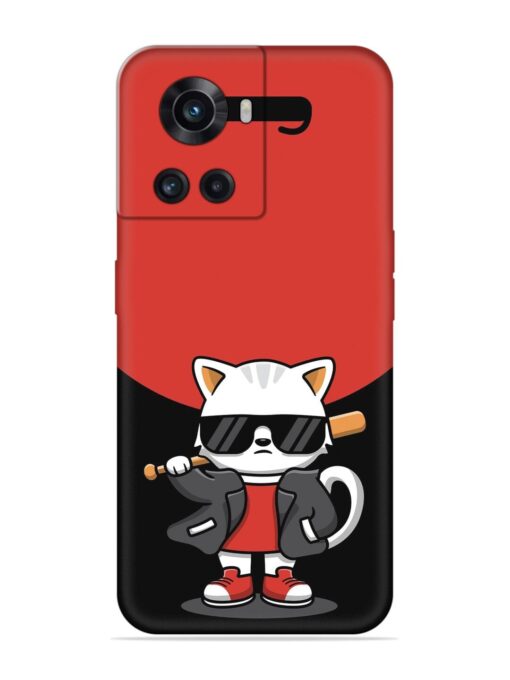 Cool Little Bear Cartoon Embossed Soft Silicone Case for Oneplus 10R (5G) Zapvi