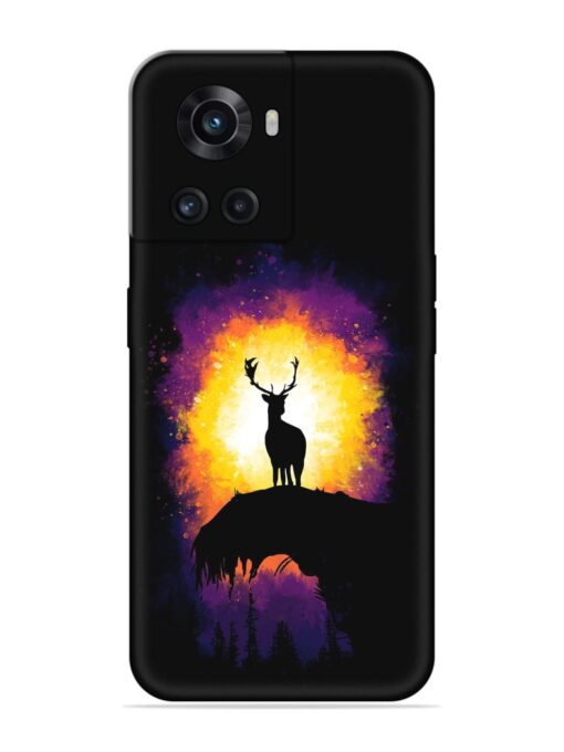 Elk Animal Art Embossed Soft Silicone Case for Oneplus 10R (5G) Zapvi