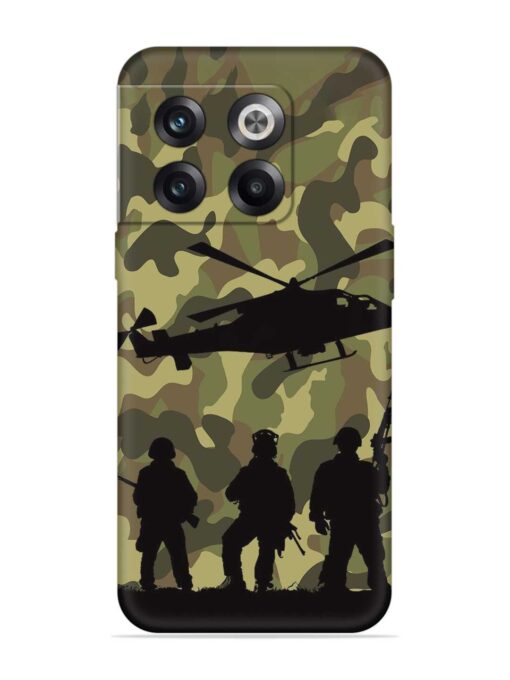 Army Heros Embossed Soft Silicone Case for Oneplus 10T (5G) Zapvi