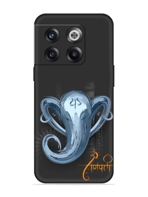 Illustration Lord Ganpati Embossed Soft Silicone Case for Oneplus 10T (5G) Zapvi