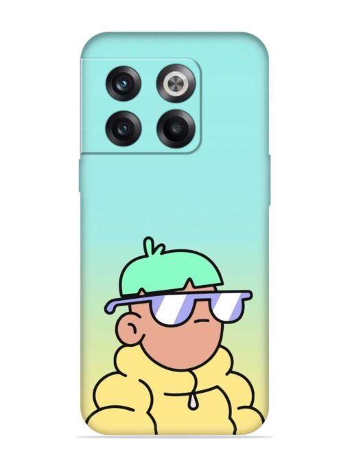 Doodles Cool Character Embossed Soft Silicone Case for Oneplus 10T (5G)