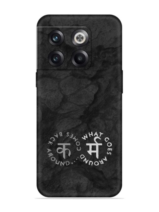 Karma Hindi Word Embossed Soft Silicone Case for Oneplus 10T (5G) Zapvi