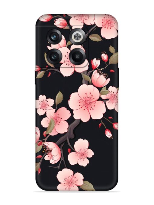 Cherry Blossom Embossed Soft Silicone Case for Oneplus 10T (5G) Zapvi