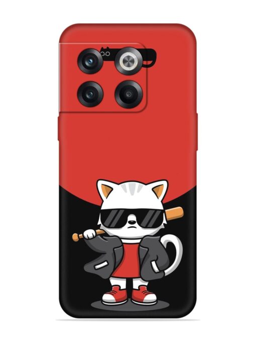 Cool Little Bear Cartoon Embossed Soft Silicone Case for Oneplus 10T (5G)